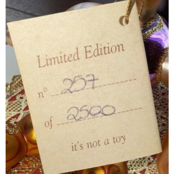 Laved Aladin On Magic Carpet Christmas Ornament Italian Blown Glass 1990s - Picture 5 of 9